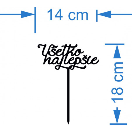 Kunststoff-Tortenrille Alles Gute Maße 138 x 180 mm