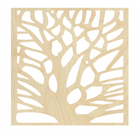 Geschnitztes Wandbild aus Walnussholz-Sperrholz