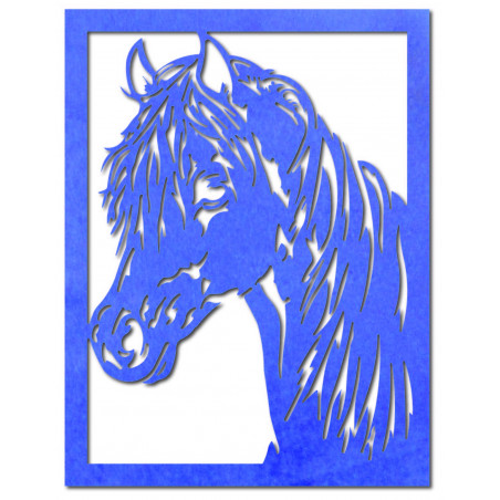 Geschnitztes Wandgemälde aus Holzsperrholz, Pferdekopf