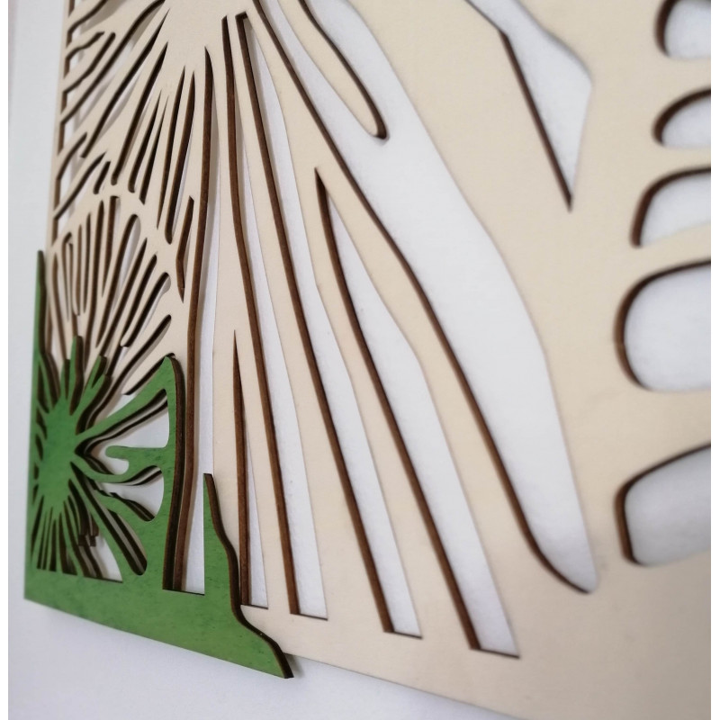 Geschnitztes Holz Sperrholz Bild Baum original Pappel