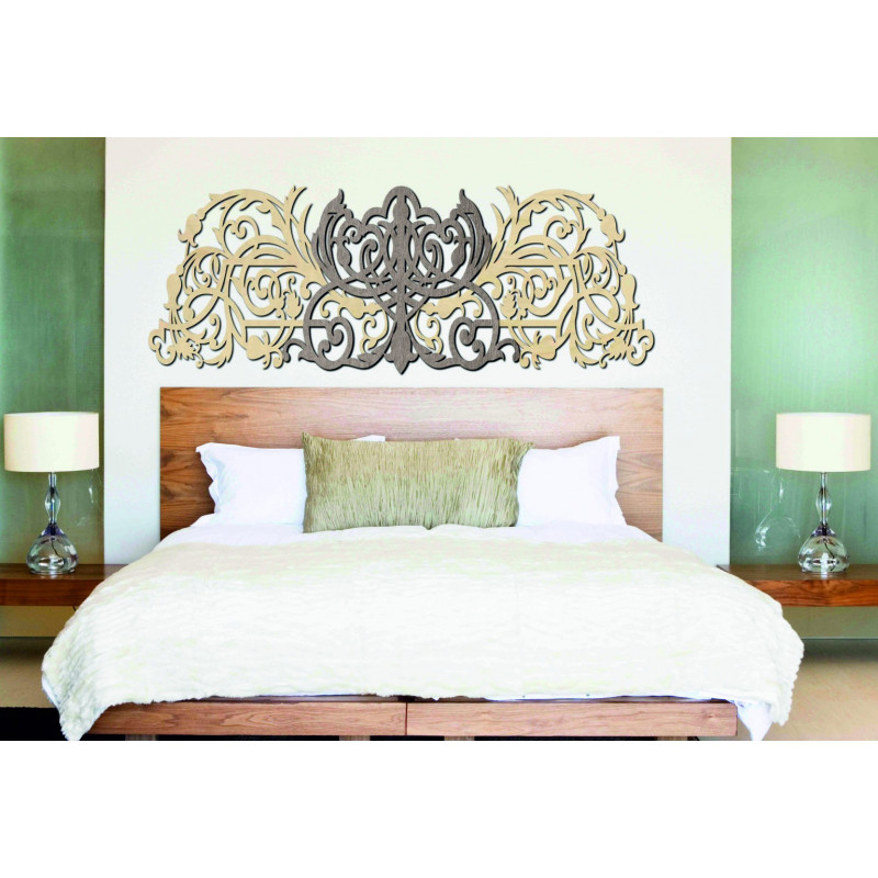 3D-geschnitztes Bild aus Sperrholz, Rückseite Pappel