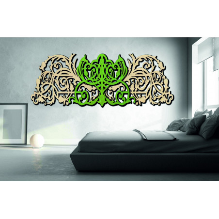 3D-geschnitztes Bild aus Sperrholz, Rückseite Pappel