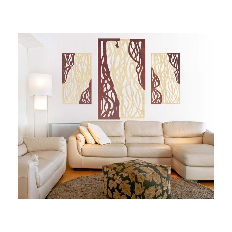 Wunderbares Bild an der Wand des hölzernen Sperrholzes FLORALIS