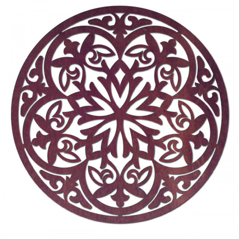 Magisches Holzmandala - Bild an der Wand