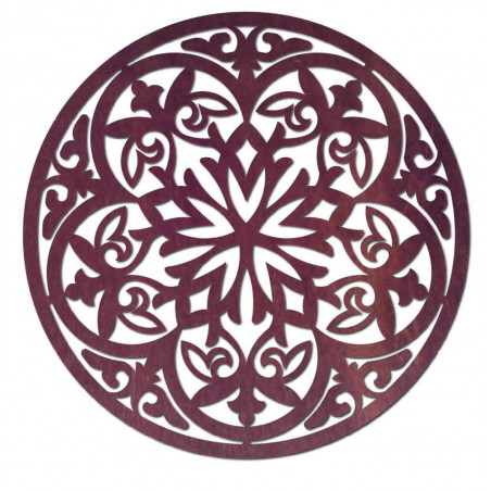 Magisches Holzmandala - Bild an der Wand