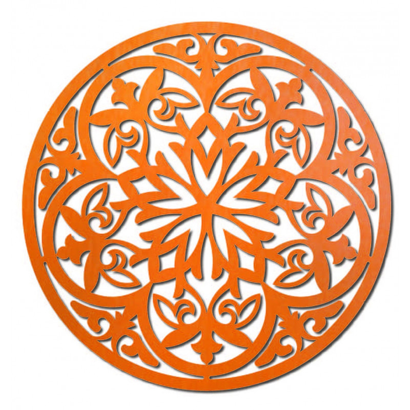 Magisches Holzmandala - Bild an der Wand