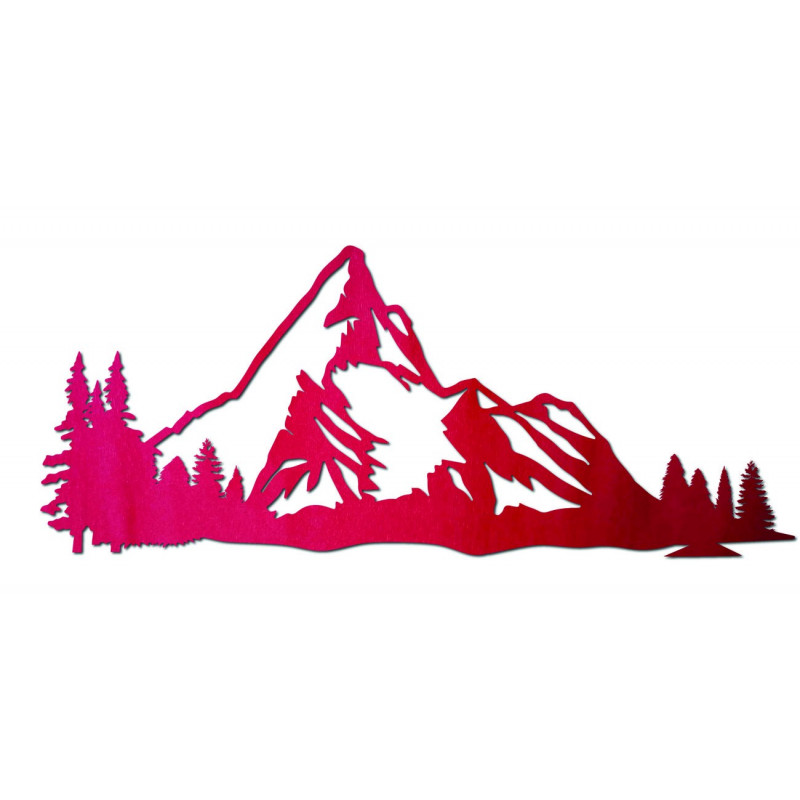 Bergwandbild aus Holzsperrholz, Natur