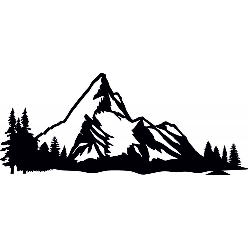 Bergwandbild aus Holzsperrholz, Natur