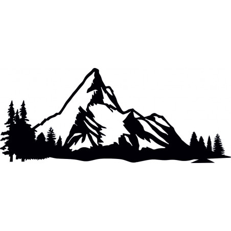 Bergwandbild aus Holzsperrholz, Natur