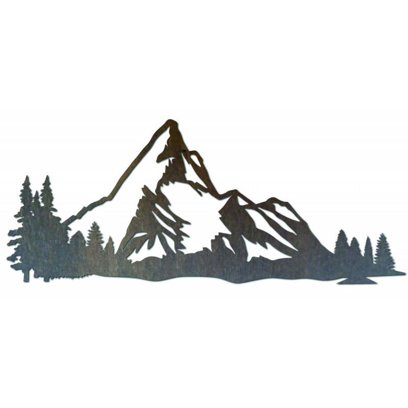 Bergwandbild aus Holzsperrholz, Natur