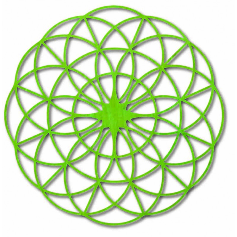 Magisches Holzmandala an der Wand - Kreise I...