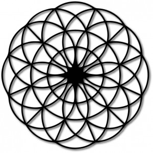 Magisches Holzmandala an der Wand - Kreise I Durchmesser... 2