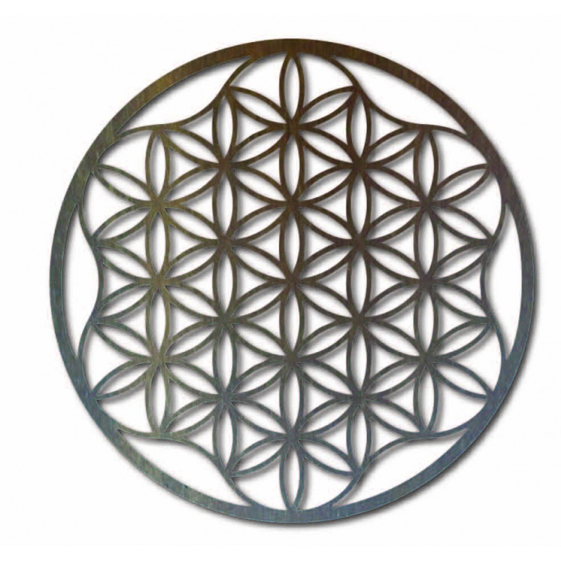 Ein Bild eines Mandalas auf einer Sperrholzwand...