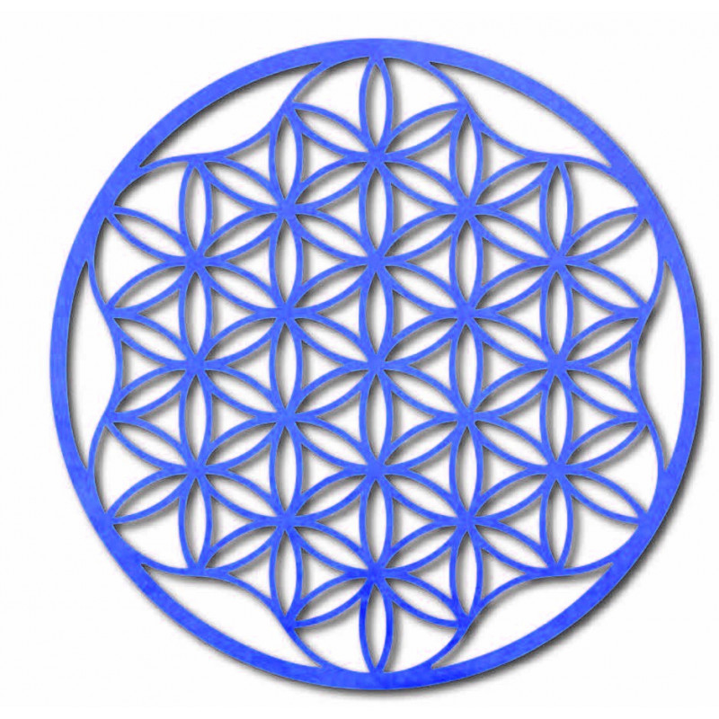 Ein Bild eines Mandalas auf einer Sperrholzwand...