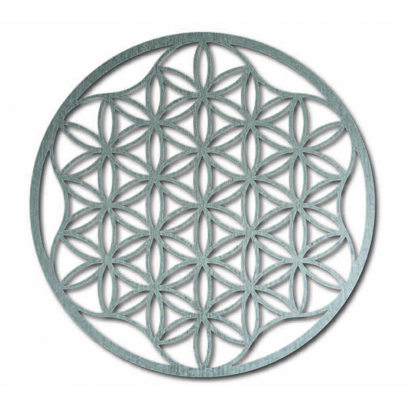 Ein Bild eines Mandalas auf einer Sperrholzwand...