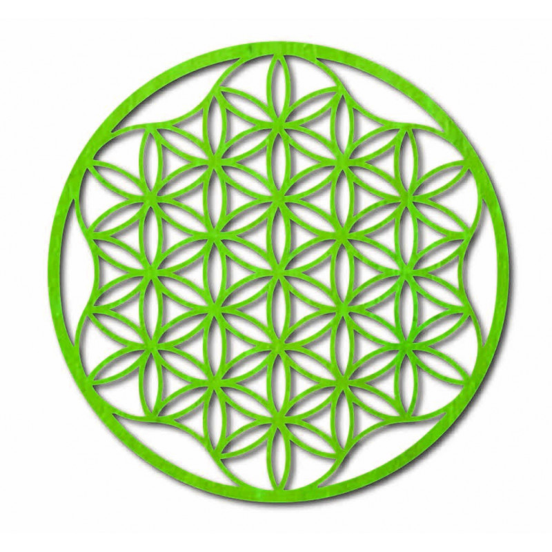 Ein Bild eines Mandalas auf einer Sperrholzwand...